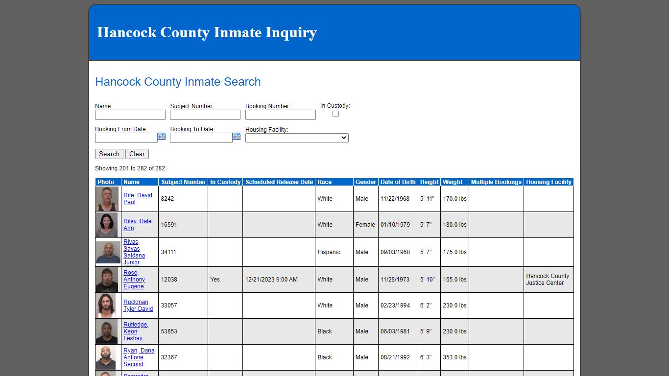 Hancock County Inmate Search - findlayohio